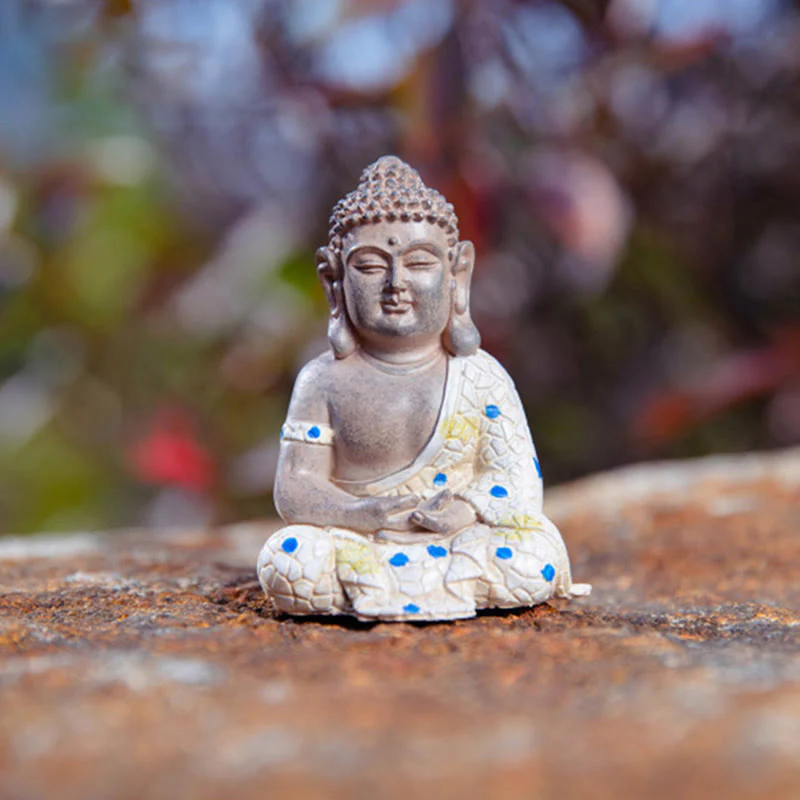 Medytujący Zen Budda Spokój Żywica Statuetka Dekoracja Domu - Image 10
