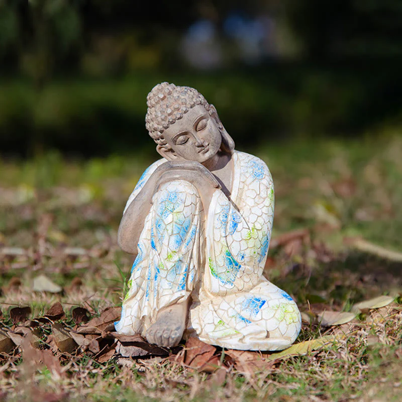 Medytujący Zen Budda Spokój Żywica Statuetka Dekoracja Domu - Image 15