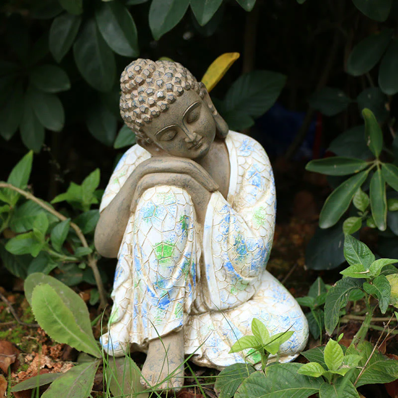 Medytujący Zen Budda Spokój Żywica Statuetka Dekoracja Domu - Image 16