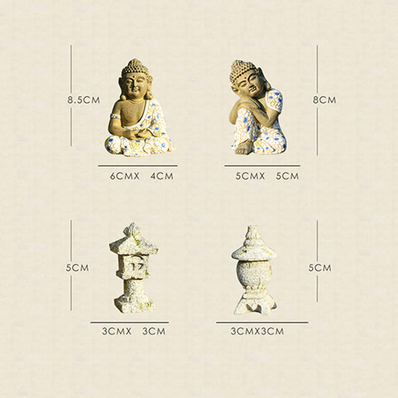 Medytujący Zen Budda Spokój Żywica Statuetka Dekoracja Domu - Image 23
