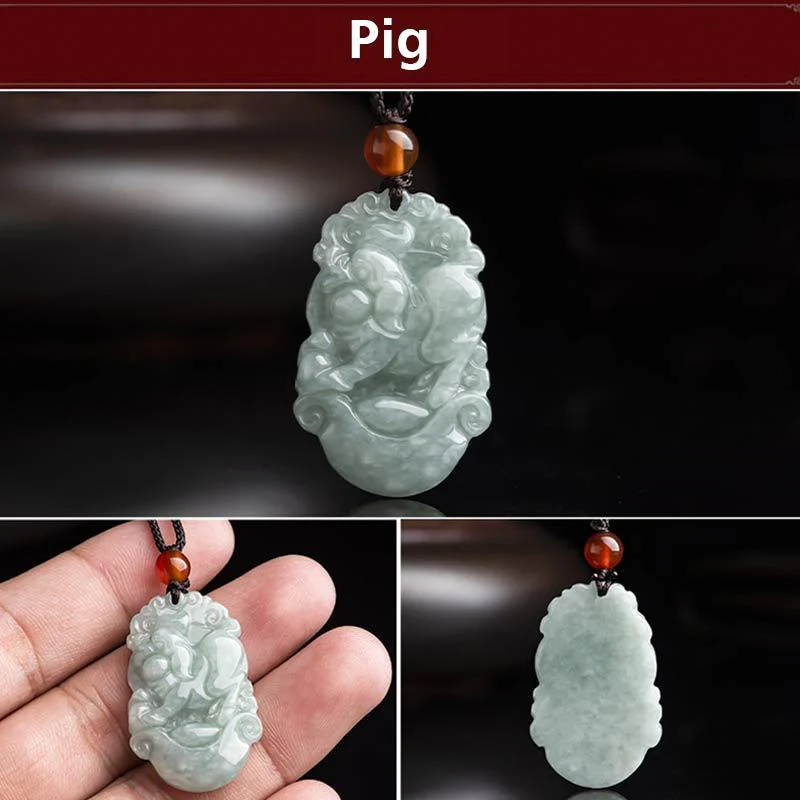 Naszyjnik z Buddha Stones Naturalny Jadeit 12 Chiński znak zodiaku Sukces - Image 37