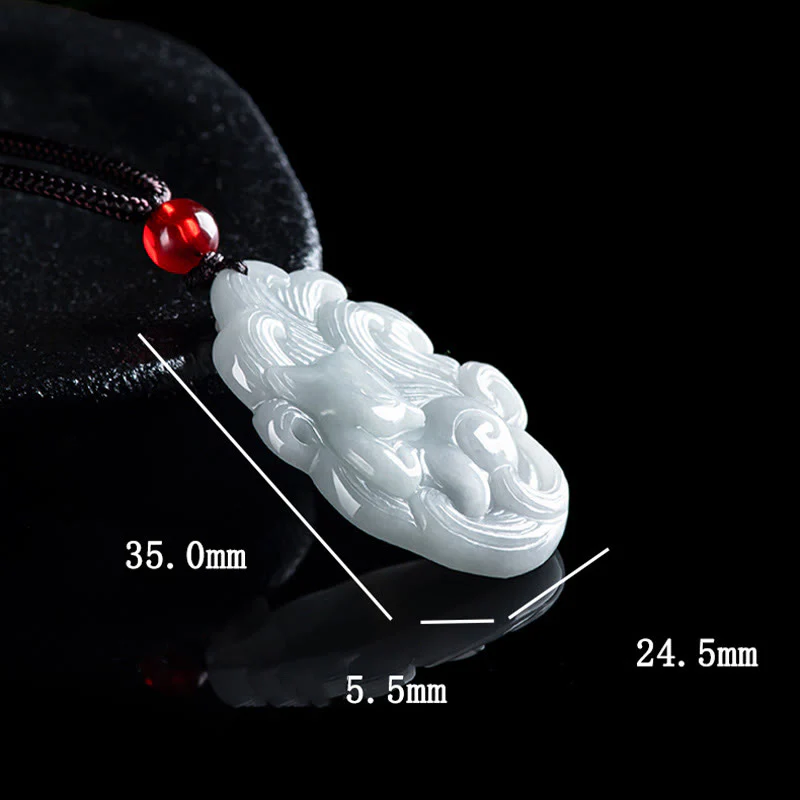 Buddha Stones Naturalny Jade Dziewięcioogonowy Naszyjnik Szczęście Lis Wisiorek - Image 8