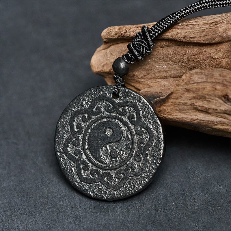 Naszyjnik z Buddha Stones Tai Chi Yin Yang z autentycznym kamieniem szungitowym i wisiorkiem z wewnętrzną siłą - Image 2