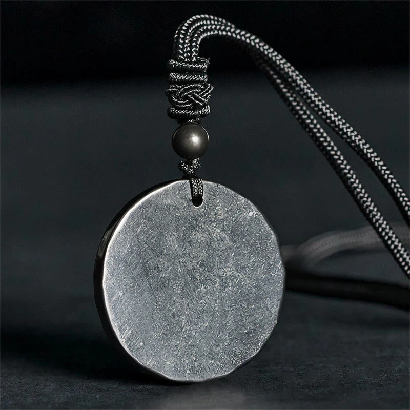 Naszyjnik z Buddha Stones w kształcie koła, prosty design, autentyczny wisiorek z kamieniem szungitowym