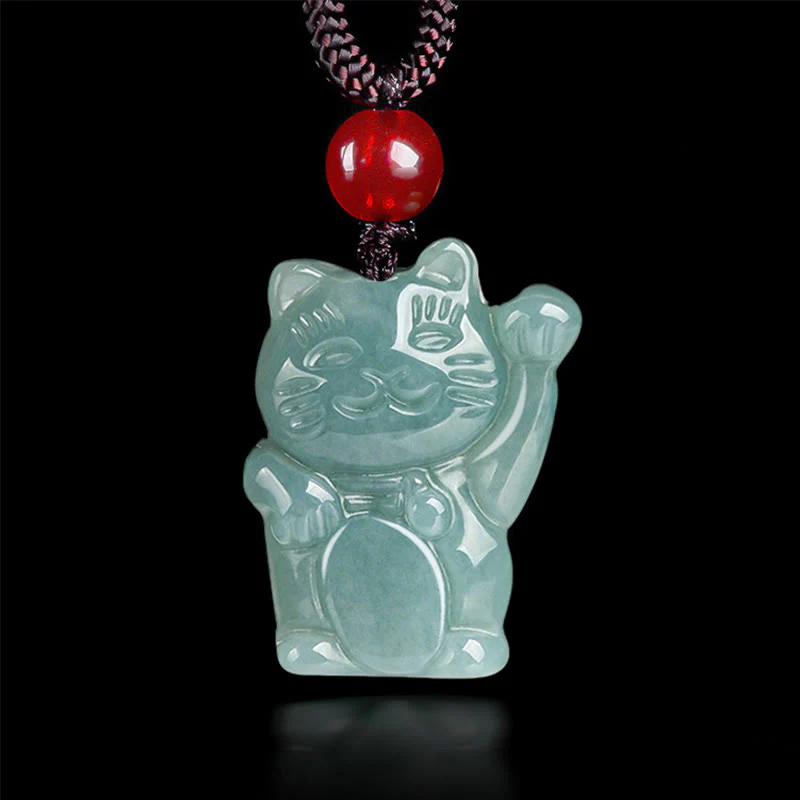 Naszyjnik z Buddha Stones z jadeitu i szczęśliwego kota, obfitość - Image 9