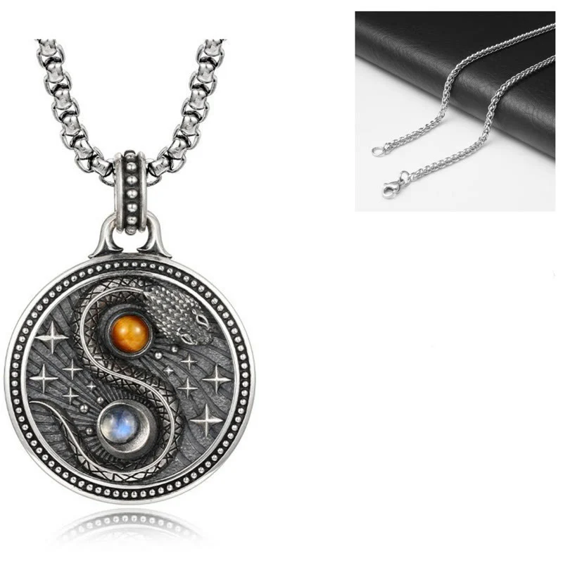Naszyjnik z Buddha Stones z symbolem Yin Yang i miedzianym wisiorkiem bogactwa - Image 9
