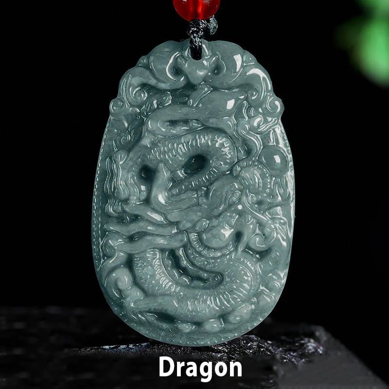 Naszyjnik z jadeitu z Buddha Stones, chiński znak zodiaku, rok konia, lina szczęścia - Image 15