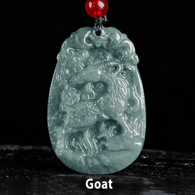 Naszyjnik z jadeitu z Buddha Stones, chiński znak zodiaku, rok konia, lina szczęścia - Image 17