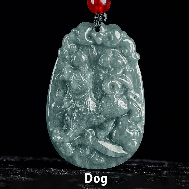 Naszyjnik z jadeitu z Buddha Stones, chiński znak zodiaku, rok konia, lina szczęścia - Image 20