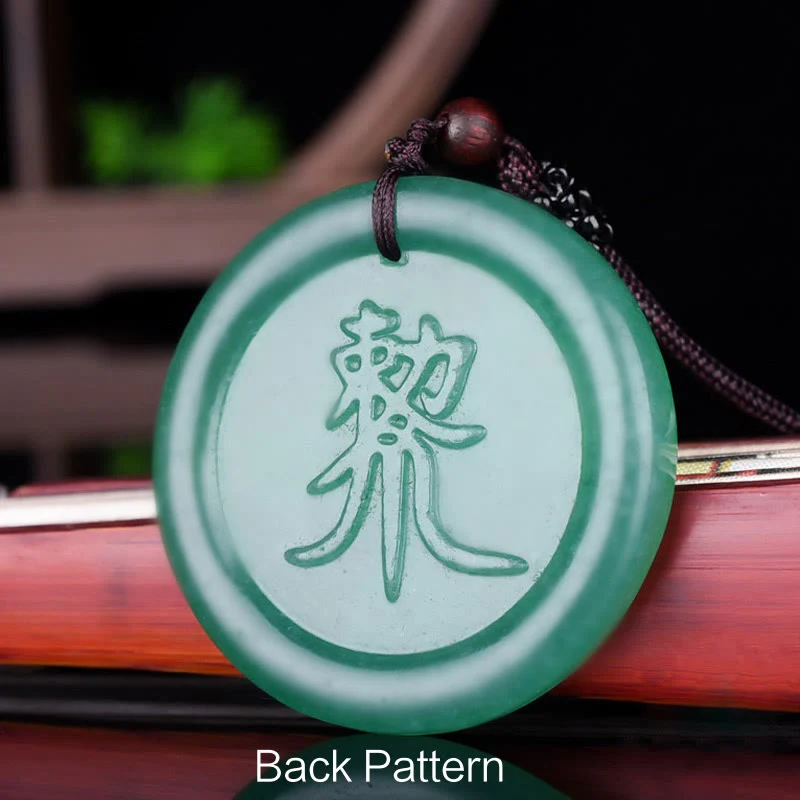 Naszyjnik z wisiorkiem Buddha Stones Green Aventurine Yin Yang Balance - Image 4