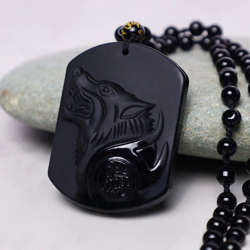 Naszyjnik z wisiorkiem oczyszczającym z czarnego obsydianu i Buddha Stones - Image 6