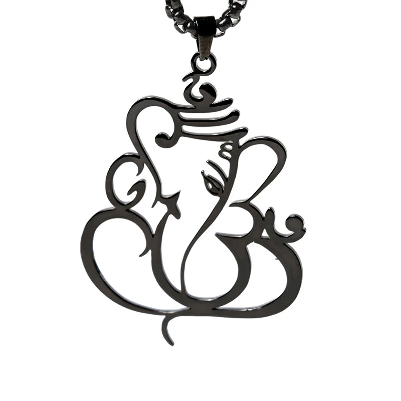 Naszyjnik ze stali nierdzewnej z Buddha Stones i słoniem Ganesh - Image 19