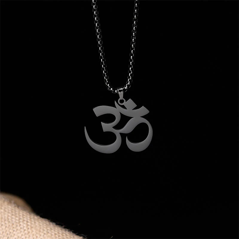 Naszyjnik ze stali nierdzewnej z Buddha Stones i symbolem mantry Om - Image 16
