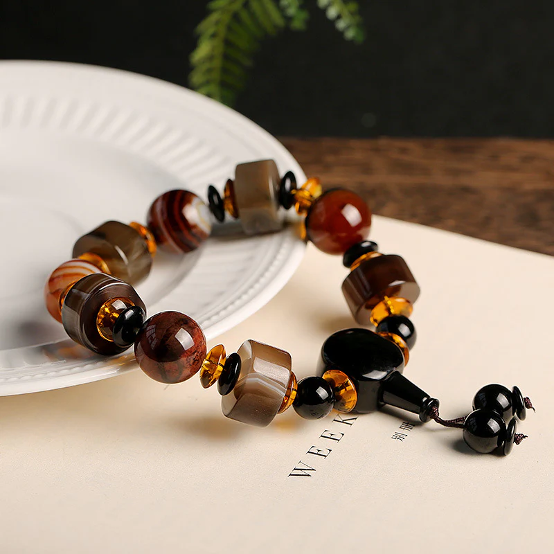 Naturalna Bransoletka Szczęścia Sardonyx - Image 3