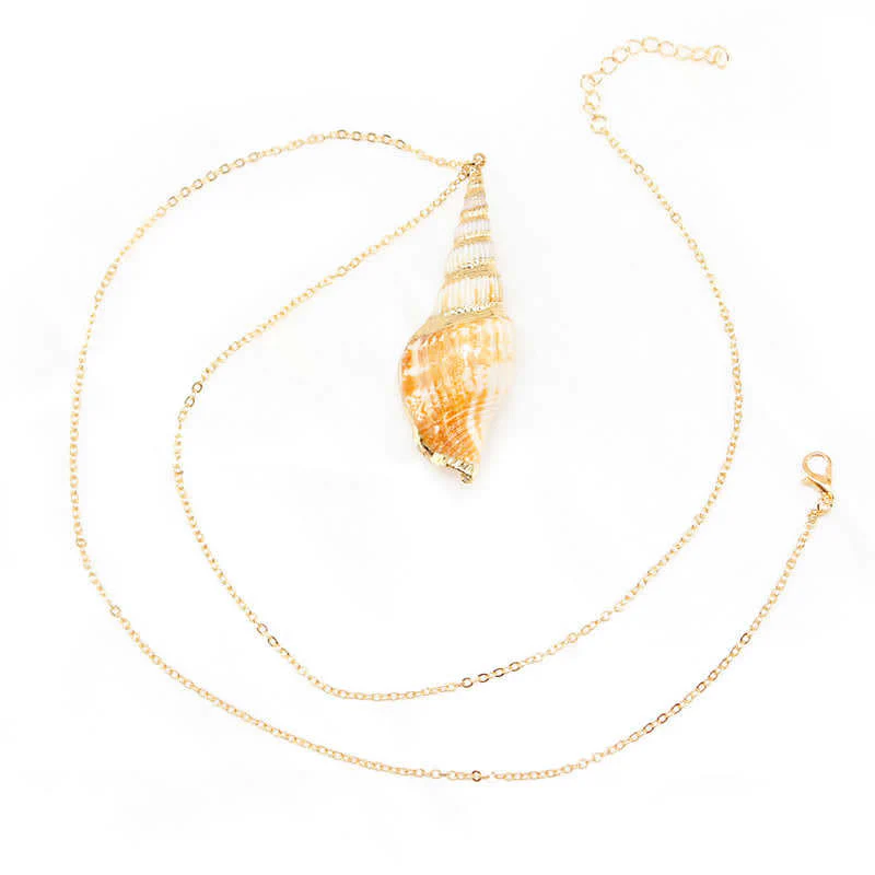 Naturalny naszyjnik z muszli Shankha Conch Shell z muszli morskiej