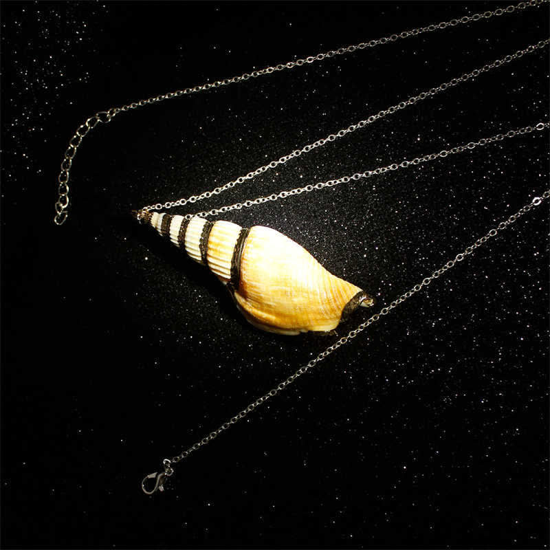 Naturalny naszyjnik z muszli Shankha Conch Shell z muszli morskiej - Image 10