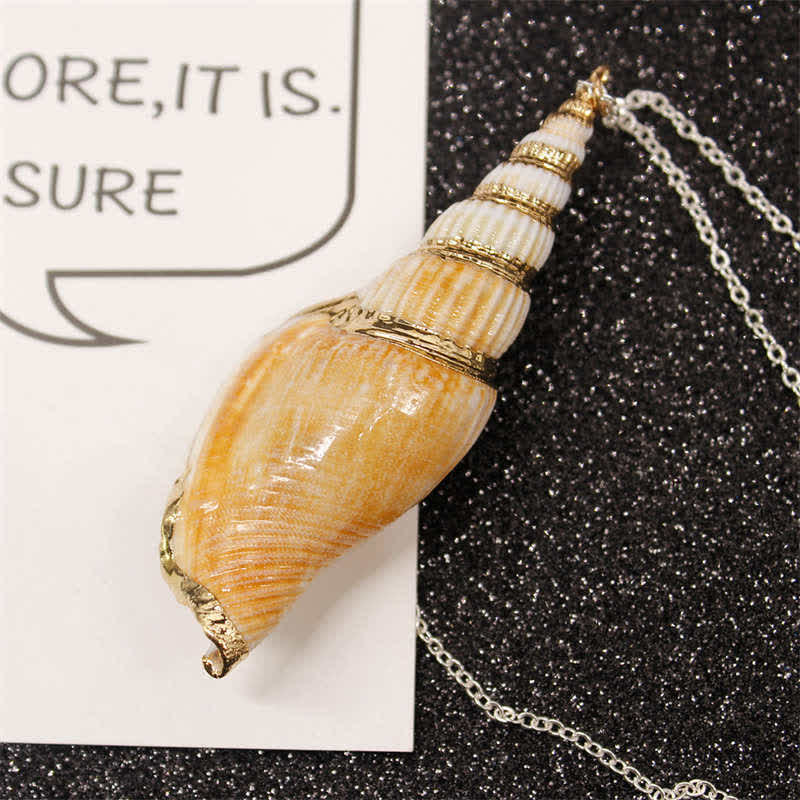 Naturalny naszyjnik z muszli Shankha Conch Shell z muszli morskiej - Image 12