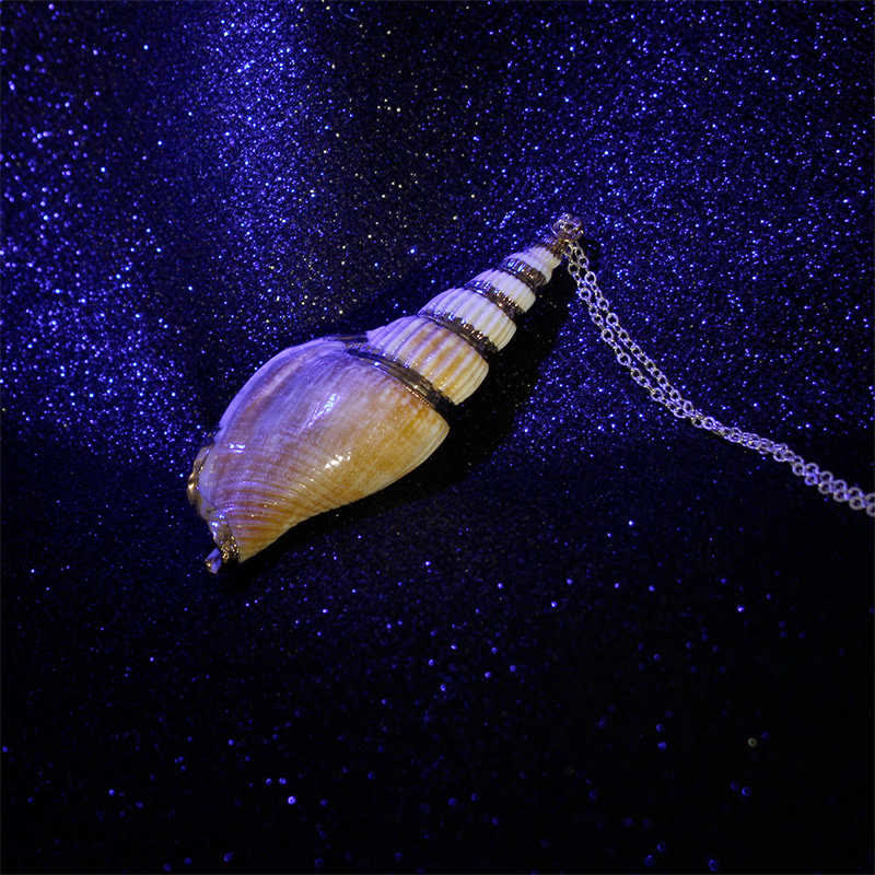 Naturalny naszyjnik z muszli Shankha Conch Shell z muszli morskiej - Image 13