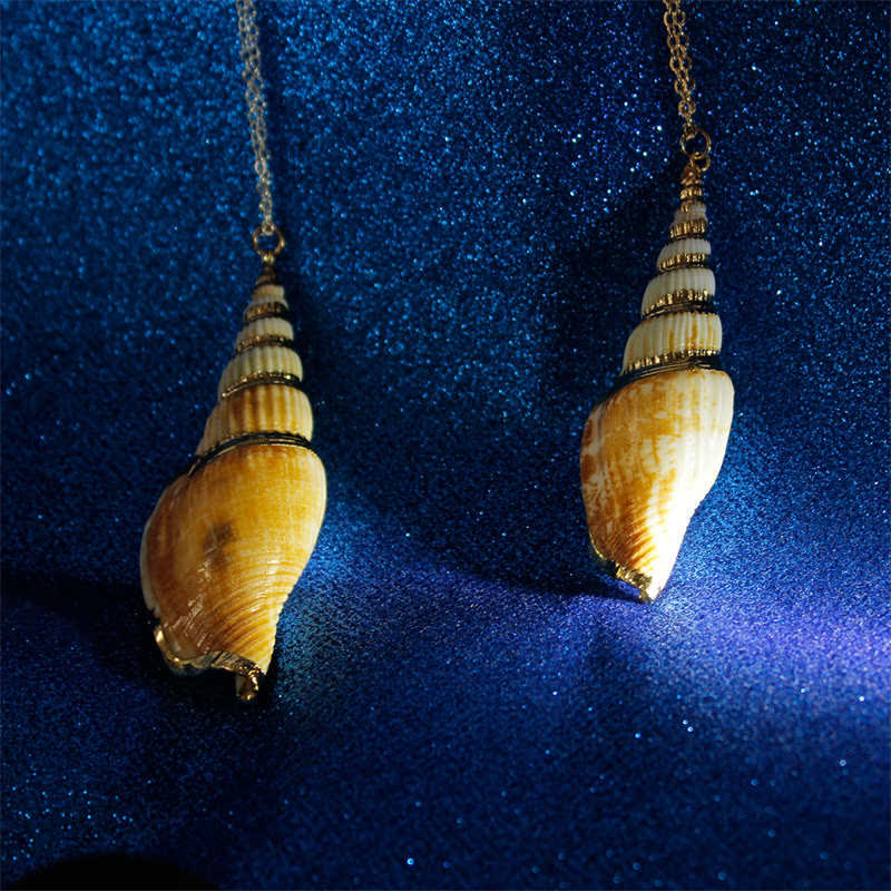 Naturalny naszyjnik z muszli Shankha Conch Shell z muszli morskiej - Image 14