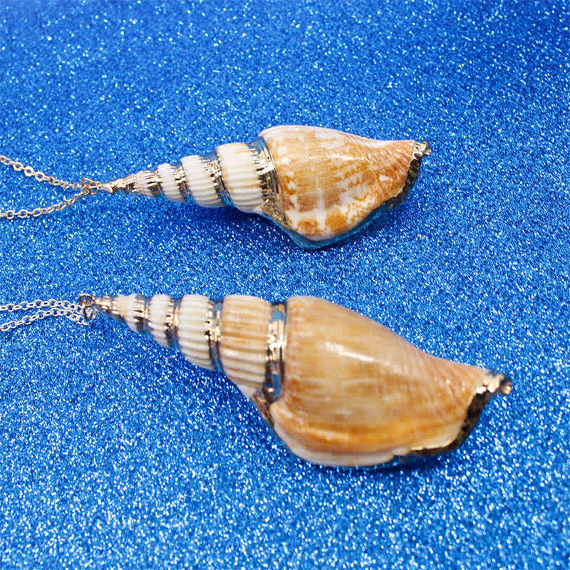 Naturalny naszyjnik z muszli Shankha Conch Shell z muszli morskiej - Image 18