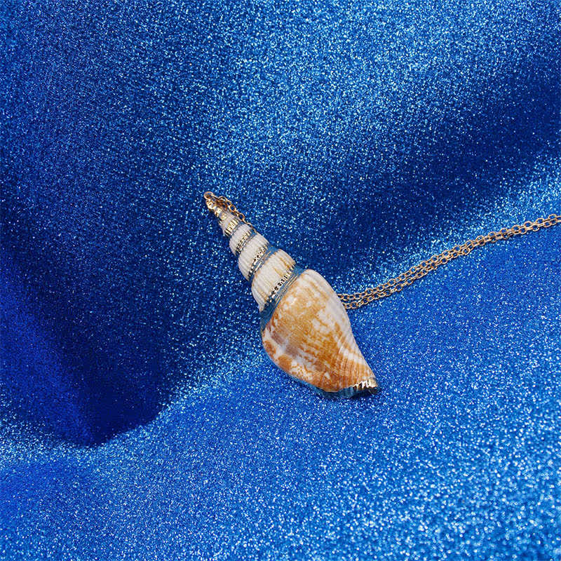Naturalny naszyjnik z muszli Shankha Conch Shell z muszli morskiej - Image 19