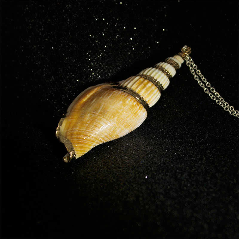 Naturalny naszyjnik z muszli Shankha Conch Shell z muszli morskiej - Image 8