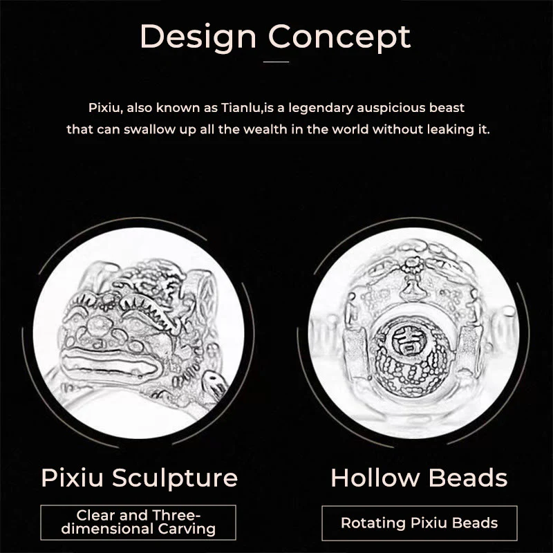 Obrotowy pierścień z miedzianą monetą i Buddha Stones, szczęśliwym feng shui PiXiu - Image 6
