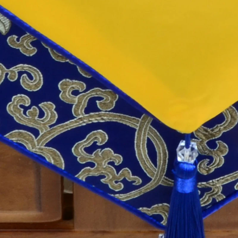 Ołtarz modlitewny Kwiat Wadżra Wzór Smoka Tybetańskie Symbole Pomyślności Frędzle Żakard Bieżnik Stołowy - Image 8
