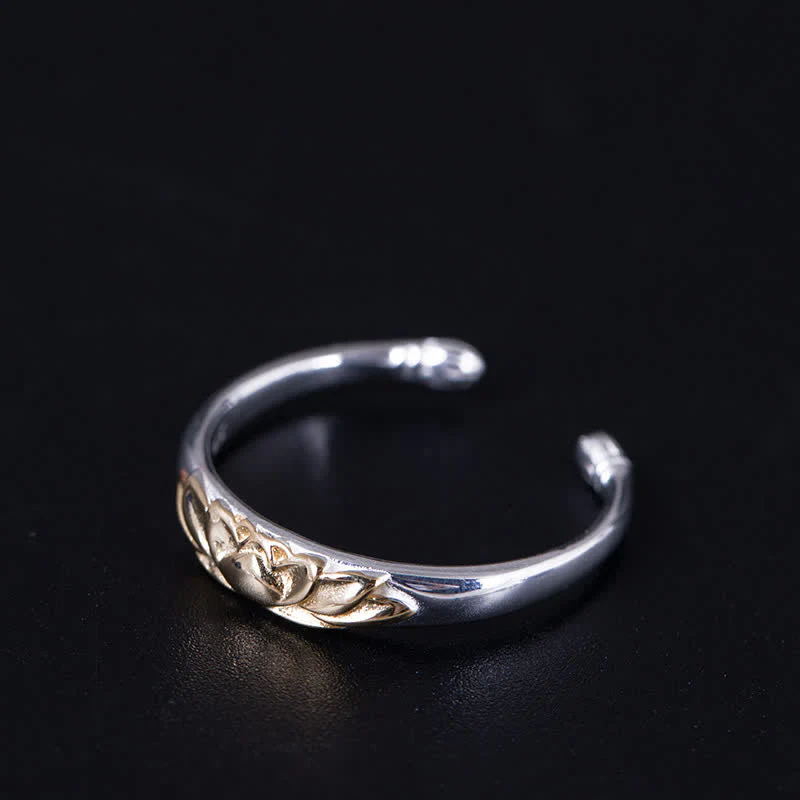 Pierścionek Buddha Stones 925 Sterling Silver Lotus Flower New Beginning - Image 4