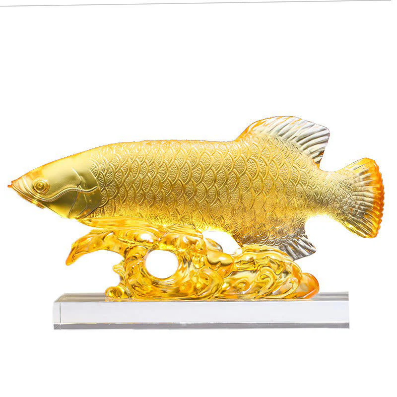 Ręcznie robiony kryształowy element sztuki Liuli Koi Fish Luck Home Office Decoration - Image 15