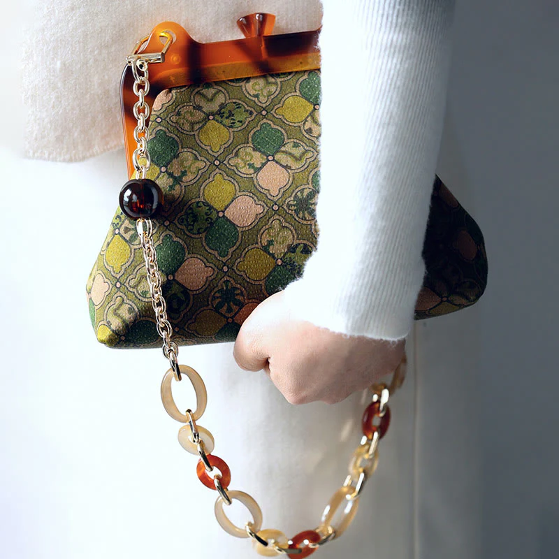 Torebka Buddha Stones Liście Metalowy Łańcuch Crossbody Torba Torba Na Ramię Torba Na Telefon Komórkowy - Image 11
