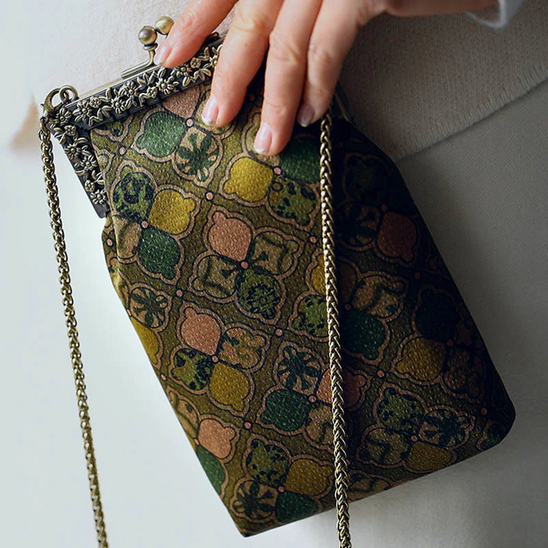 Torebka Buddha Stones Liście Metalowy Łańcuch Crossbody Torba Torba Na Ramię Torba Na Telefon Komórkowy - Image 6