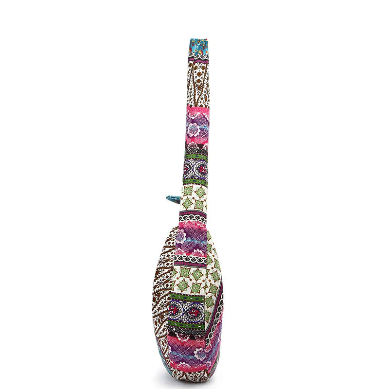 Torebka na ramię z nadrukiem w paski z bawełny Buddha Stones - Image 13