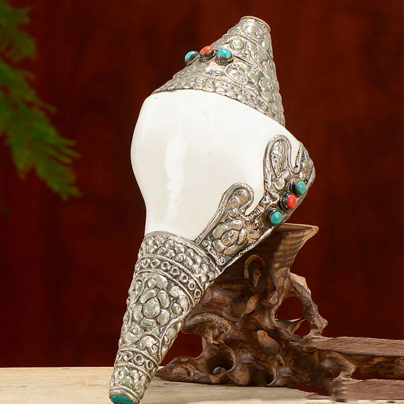 Tybetańska naturalna muszla Shankha Conch Shell Seashell Wealth szczęśliwa dekoracja domu - Image 15