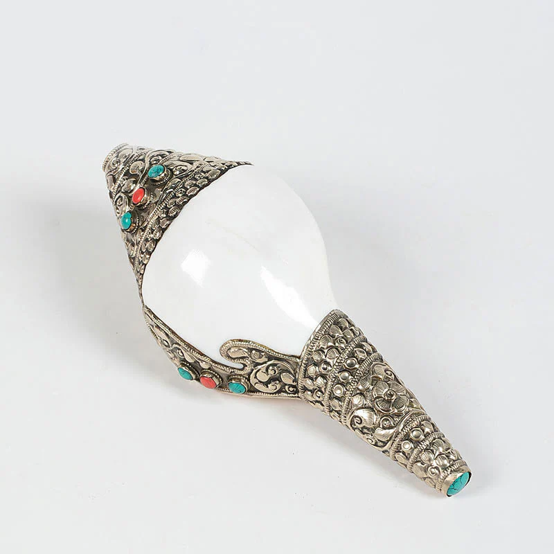Tybetańska naturalna muszla Shankha Conch Shell Seashell Wealth szczęśliwa dekoracja domu - Image 9