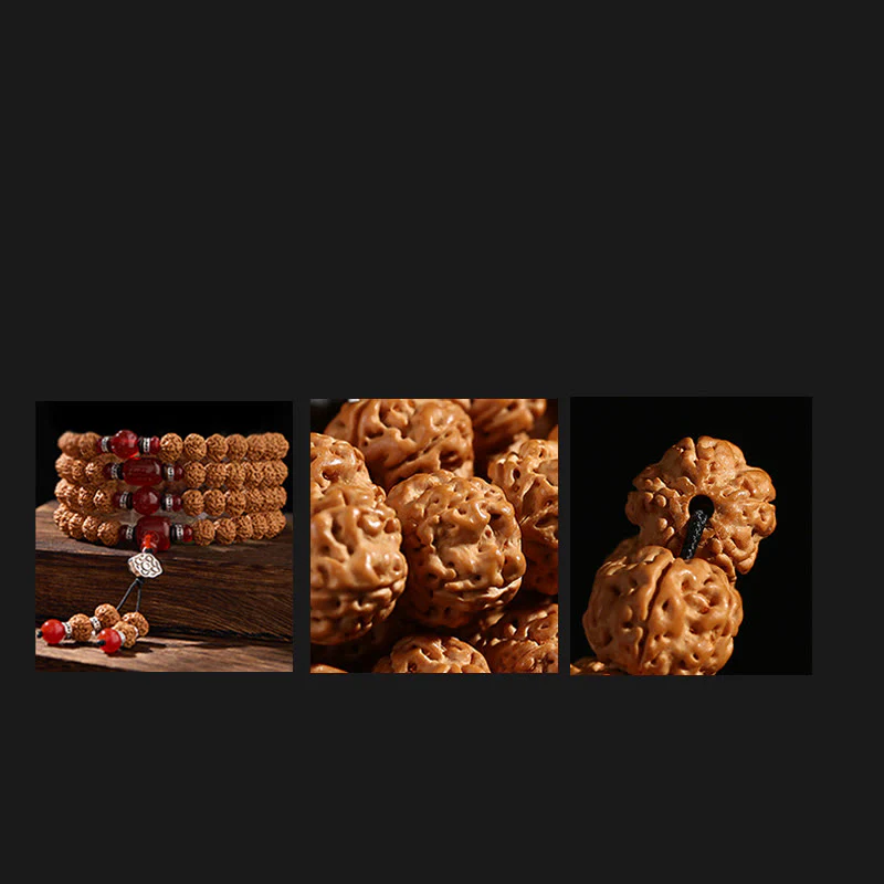 Tybetańskie Buddha Stones 108 koralików, nasiona bodhi, koraliki z trzema oczami, Mala pomyślności - Image 11