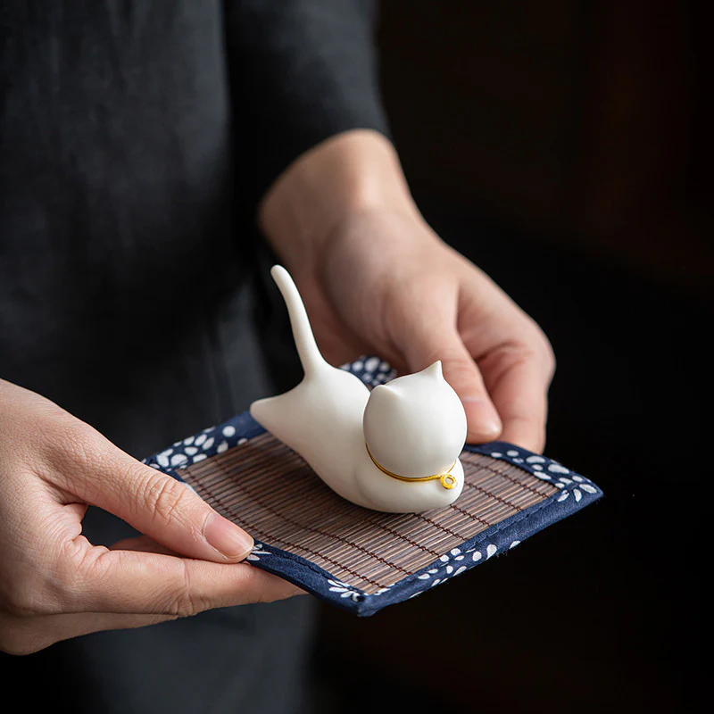 Uroczy kociak Panda Ceramic Blessing kadzielnica ozdoba - Image 3