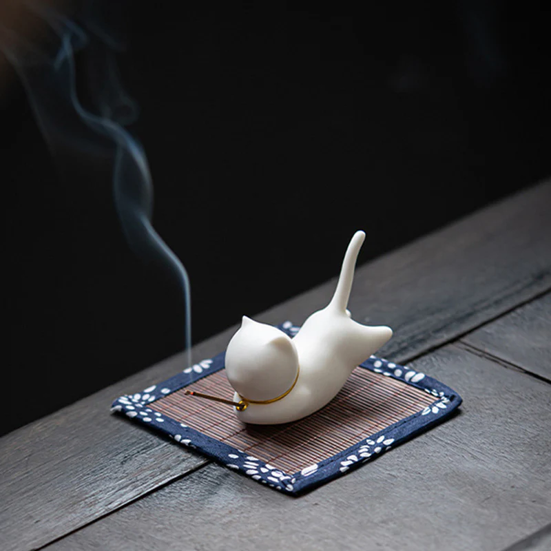 Uroczy kociak Panda Ceramic Blessing kadzielnica ozdoba - Image 7