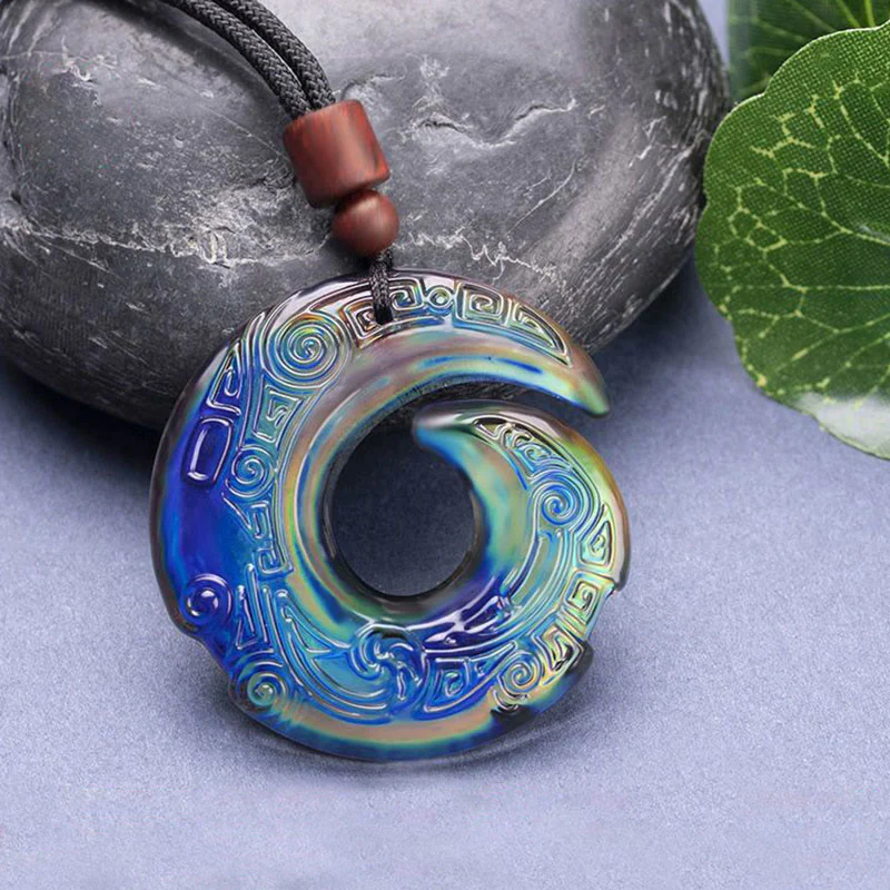 Zmieniający kolor szczęścia poprawia wzór naszyjnika Liuli Crystal Pendant - Image 12